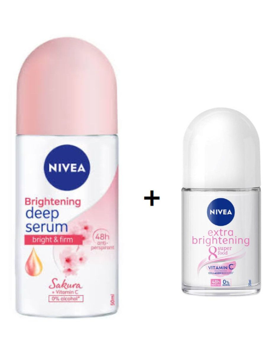 NIVEA BRIGHTENING DEEP SERUM 50ml + NIVEA EXTRA BRIGHTENING VITAMIN C 25ml image 0
