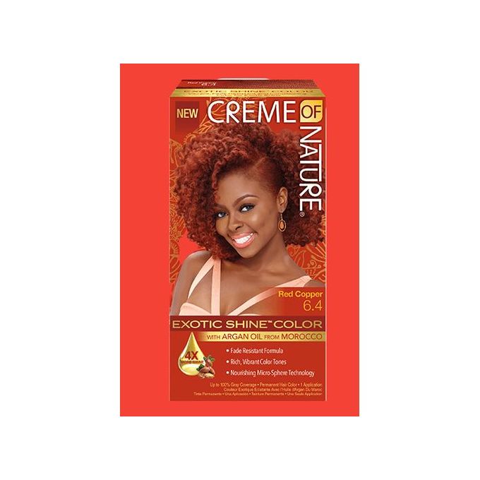 CREME OF NATURE EXOTIC SHINE COLOR WITH ARGAN OIL FROM MOROCCO RED COPPER 6.4 image 0
