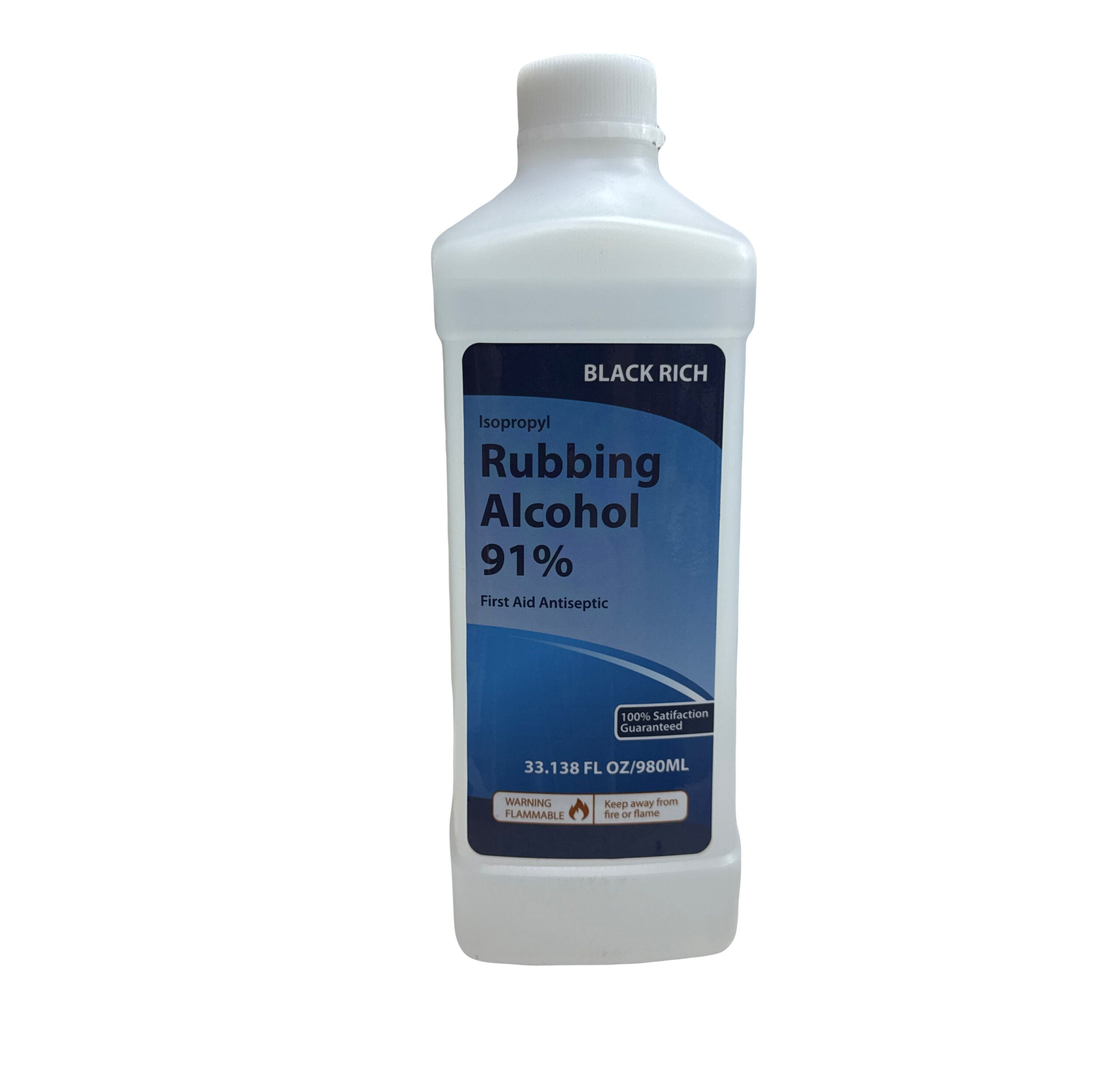 BLACK RICH ISOPROPYL RUBBING ALCOHOL 91% 33.138oz/980ml image 0