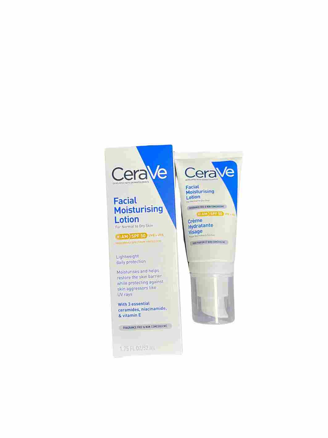 CERAVE FACIAL MOISTURISING LOTION AM SPF50 UVB+UVA 1.75oz/52ml image 0