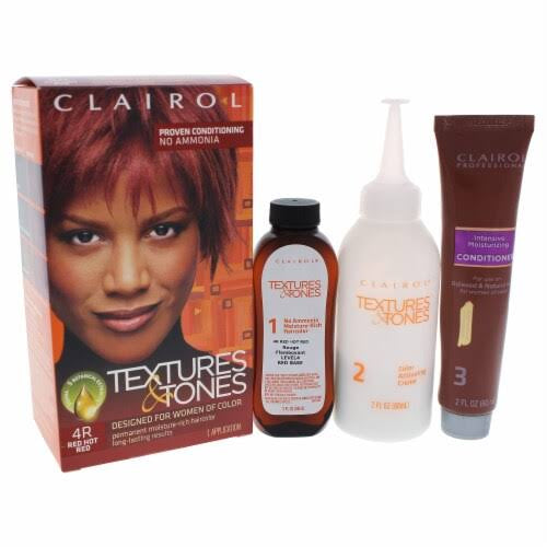 CLAIROL TEXTURES & TONES PERMANENT MOISTURE-RICH HAIRCOLOR 4R RED HOT RED image 0