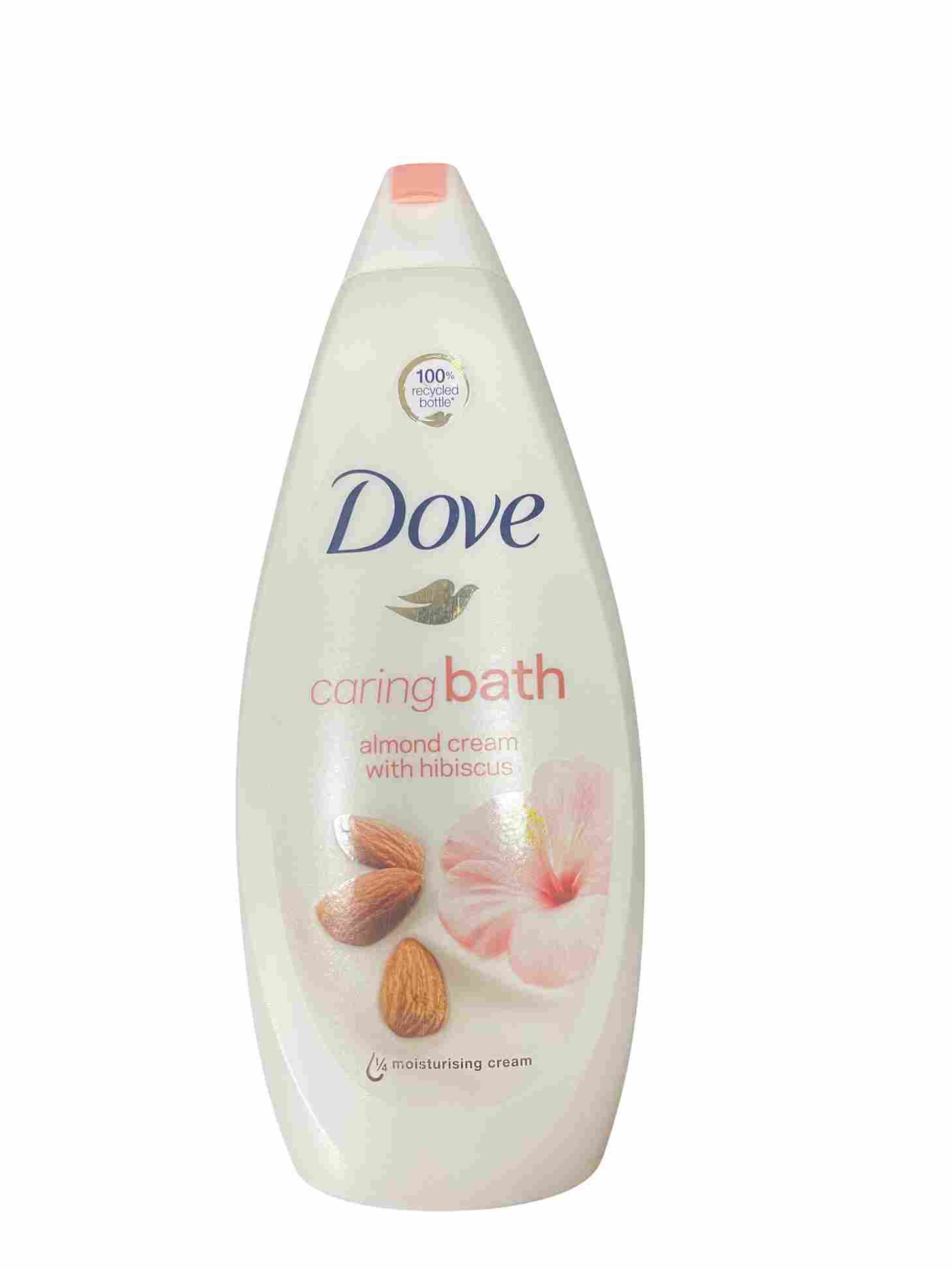 DOVE CARING BATH ALMOND CREAM WITH HIBISCUS MOISTURISING CREAM 750ml image 0