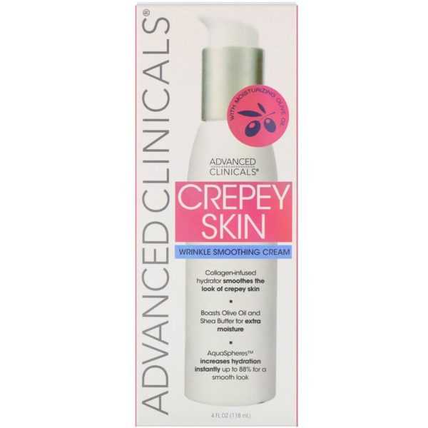 ADVANCED CLINICALS CREPEY SKIN wrinkle smoothing cream 4oz/118ml image 0