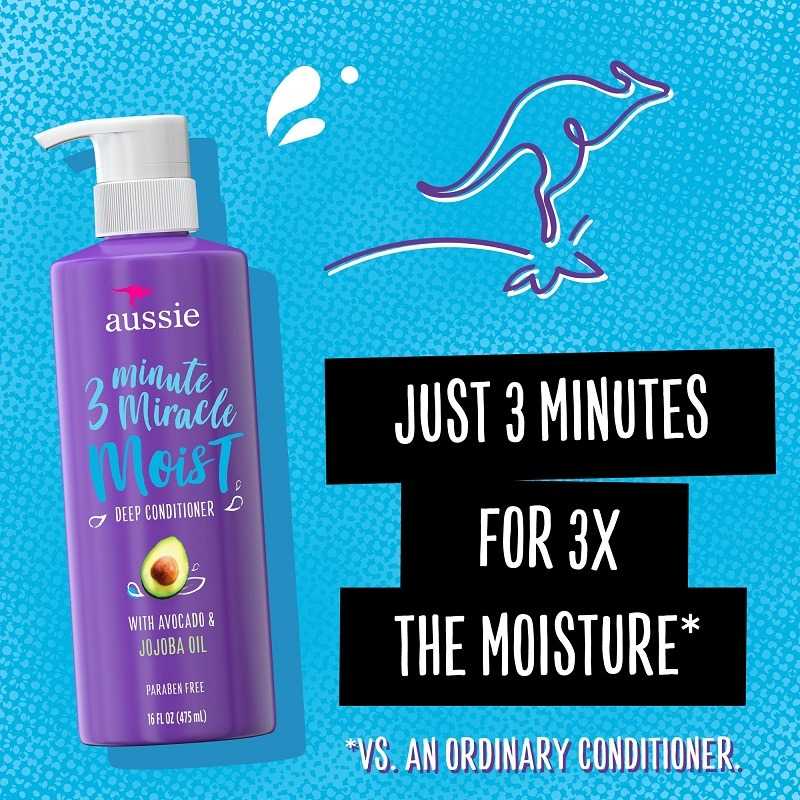 AUSSIE 3 MINUTE MIRACLE MOIST DEEP CONDITIONER WITH AVOCADO & JOJOBA OIL image 0