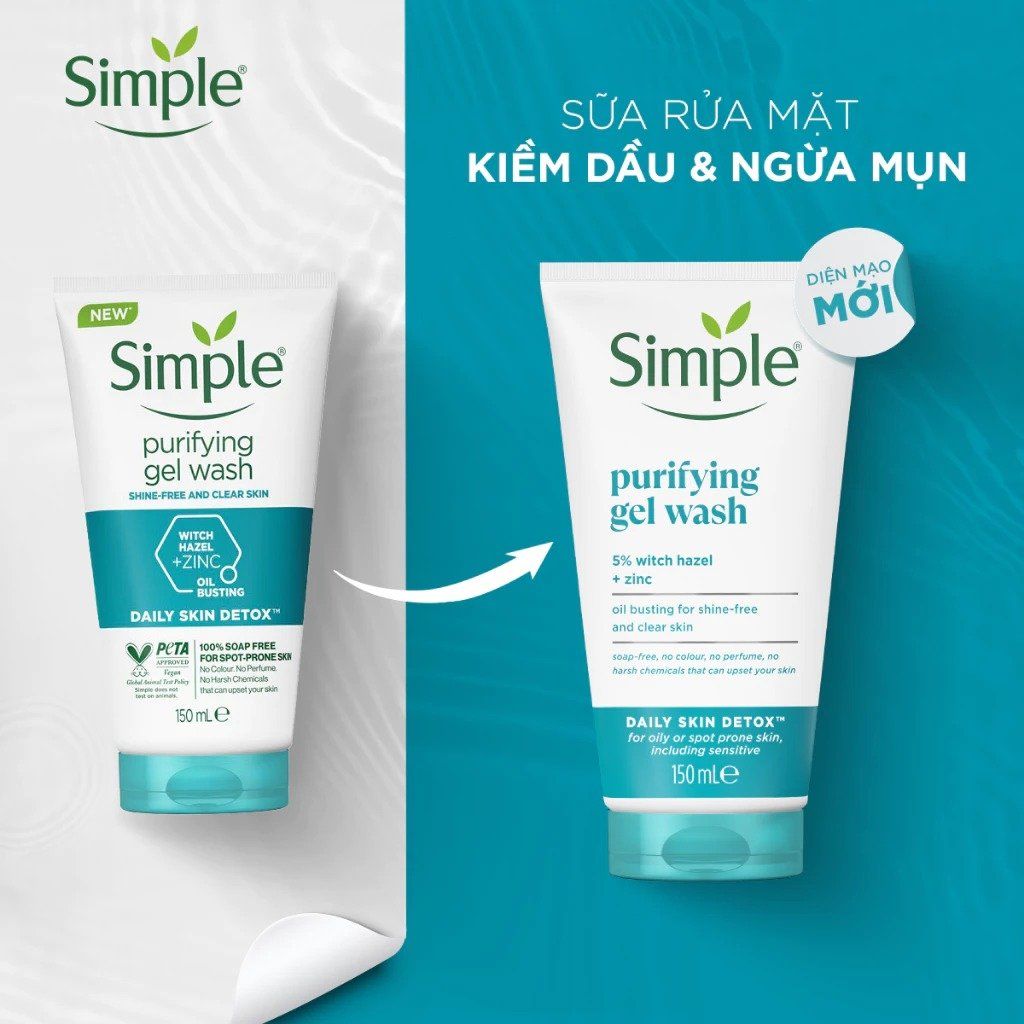 SIMPLE PURIFYING GEL WASH - DAILY SKIN DETOX 150ml