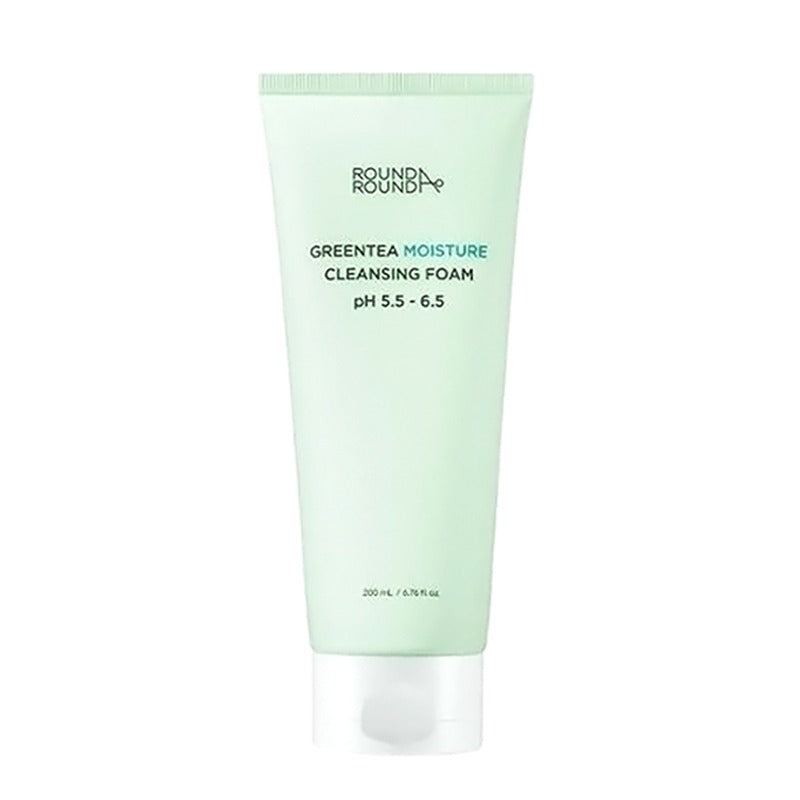 ROUND AROUND GREEN TEA MOISTURE CLEANSING FOAM 200ml/6.76oz image 0