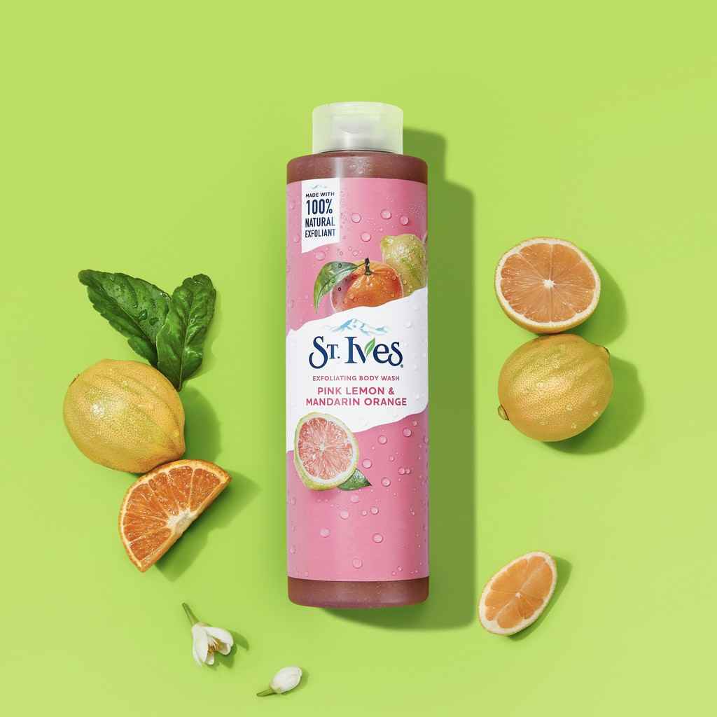 ST IVES EXFOLIATING BODY WASH PINK LEMON & MANDARIN ORANGE 22oz/650ml image 0