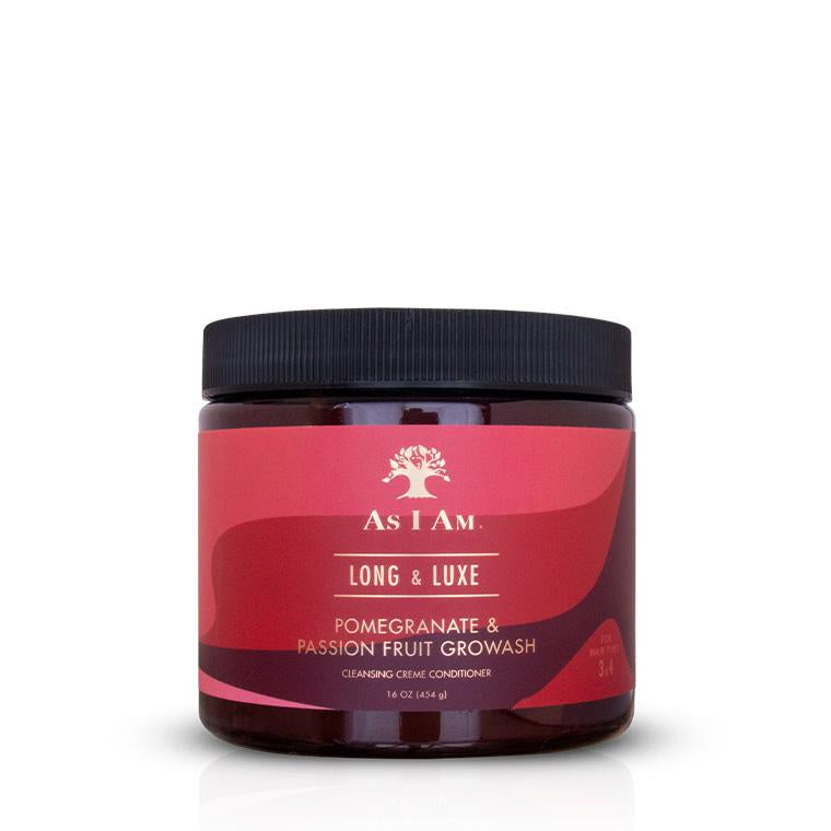 AS I AM LONG & LUXE POMEGRANATE & PASSION FRUIT GROWASH 16oz/454g image 0
