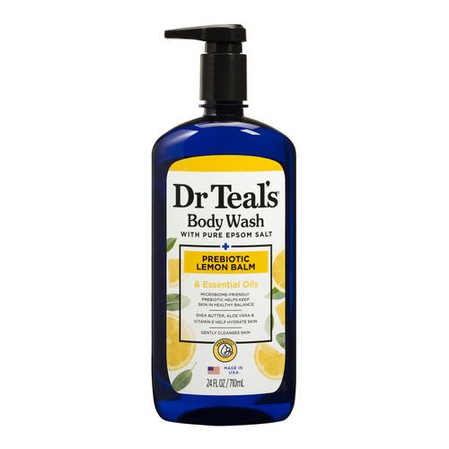 DR TEAL’S BODY WASH PREBIOTIC LEMON BALM 24oz/710ml image 0