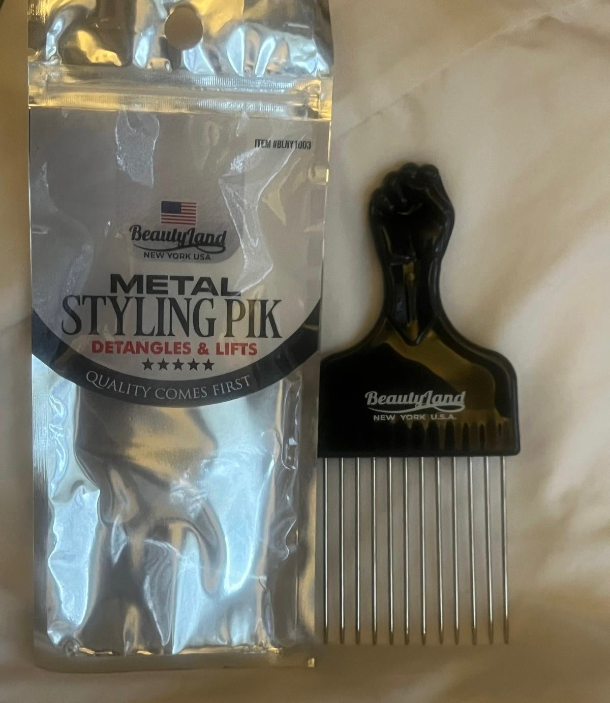 BEAUTYLAND METAL STYLING PIK COMB / PICK COMB