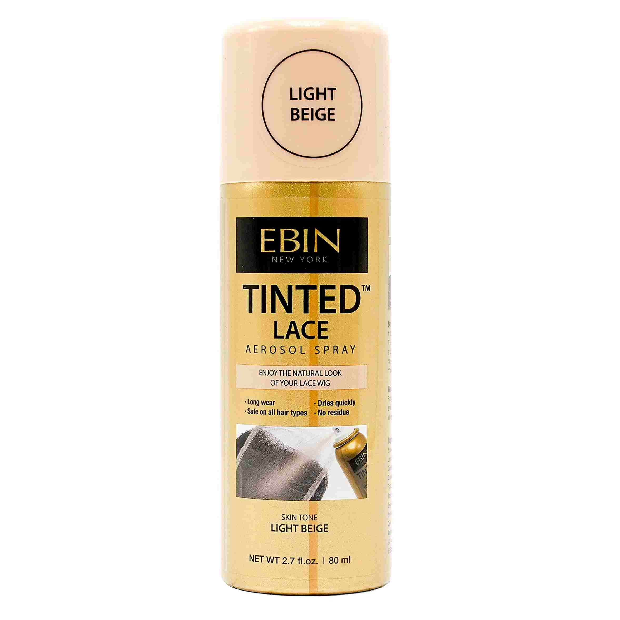 EBIN TINTED LACE AEROSOL SPRAY - LIGHT BEIGE image 0