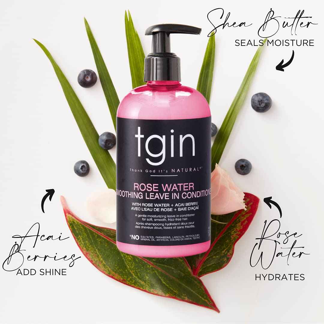 TGIN ROSE WATER SMOOTHING LEAVE IN CONDITIONER 13oz image 0