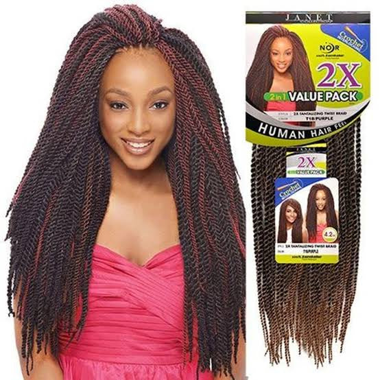 JANET COLLECTION 2X TANTALIZING TWIST BRAID COLOR 1b image 0
