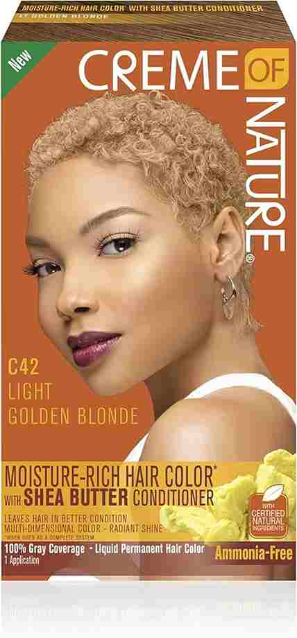 CREME OF NATURE MOISTURE RICH HAIR COLOR C42 LT GOLDEN BLONDE image 1