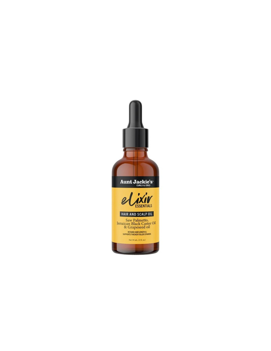 AUNT JACKIE’S ELIXIR HAIR & SCALP OIL - Saw Palmetto, Jamaican Black Castor Oil & Grapeseed Oil 59ml/2oz image 0