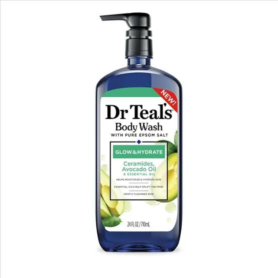 DR TEAL’S BODY WASH GLOW & HYDRATE CERAMIDES, AVOCADO OIL 24oz/710ml image 0