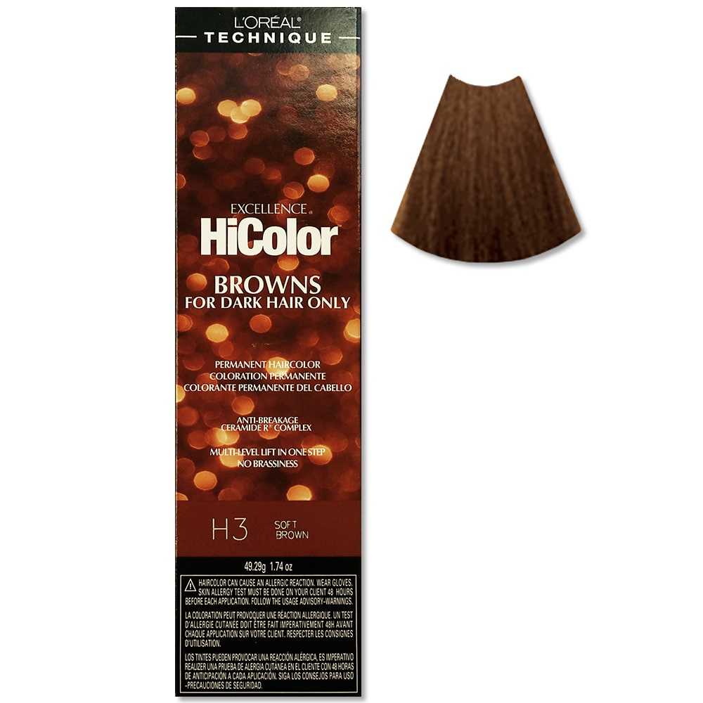 LOREAL HICOLOR BROWNS - H3 SOFT BROWN 49.29g/1.74oz image 0