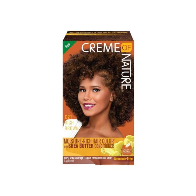 CREME OF NATURE MOISTURE RICH HAIR COLOR C21 RICH BROWN image 0