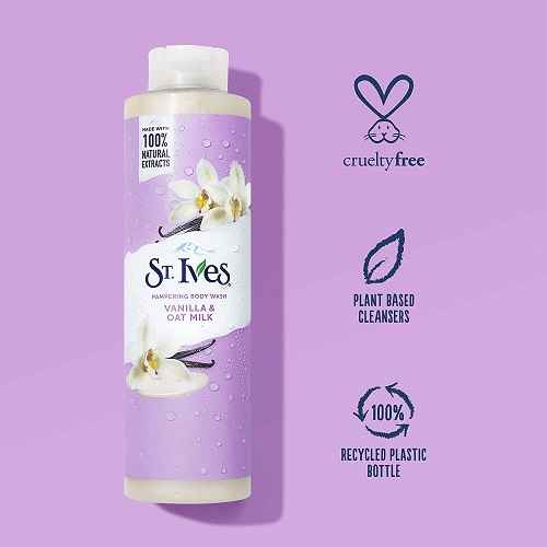 ST IVES PAMPERING BODY WASH VANILLA & OAT MILK 22oz/650ml image 0