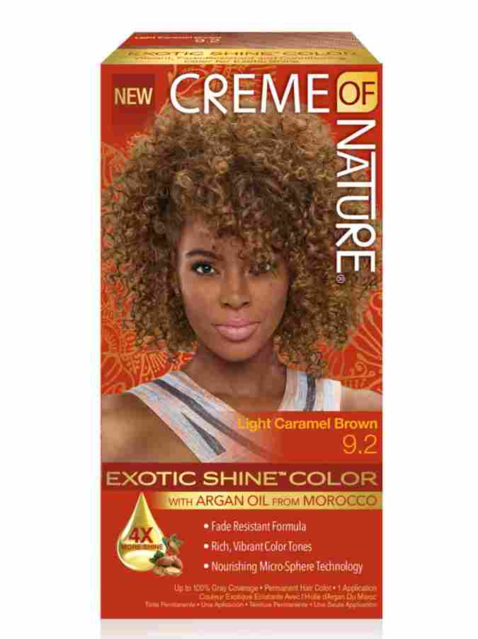 CREME OF NATURE EXOTIC SHINE COLOR WITH ARGAN OIL FROM MOROCCO LIGHT CARAMEL BROWN 9.2 image 1