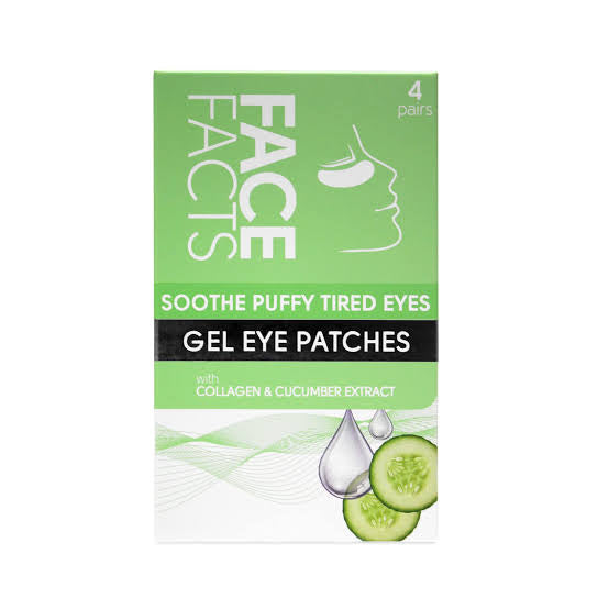FACEFACTS SOOTHE PUFFY TIRED EYES GEL EYE PATCHES Collagen + Cucumber (4 pairs) image 0