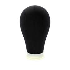 CANVAS / BLOCK / WIG HEAD MANNEQUIN - PLEASE NOTE THAT DESIGN MAY VARY SLIGHTLY & COLORS SHIP OUT RANDOMLY