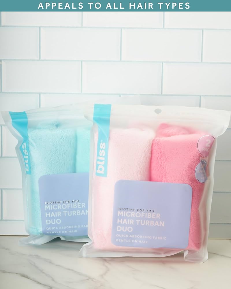 BLISS MICROFIBER HAIR TURBAN DUO (TURBAN TOWEL) - BLUE ONLY