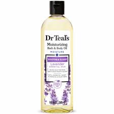 DR TEAL'S MOISTURIZING BATH & BODY OIL SOOTHE & SLEEP LAVENDER ESSENTIAL OILS 8.8oz/260ml