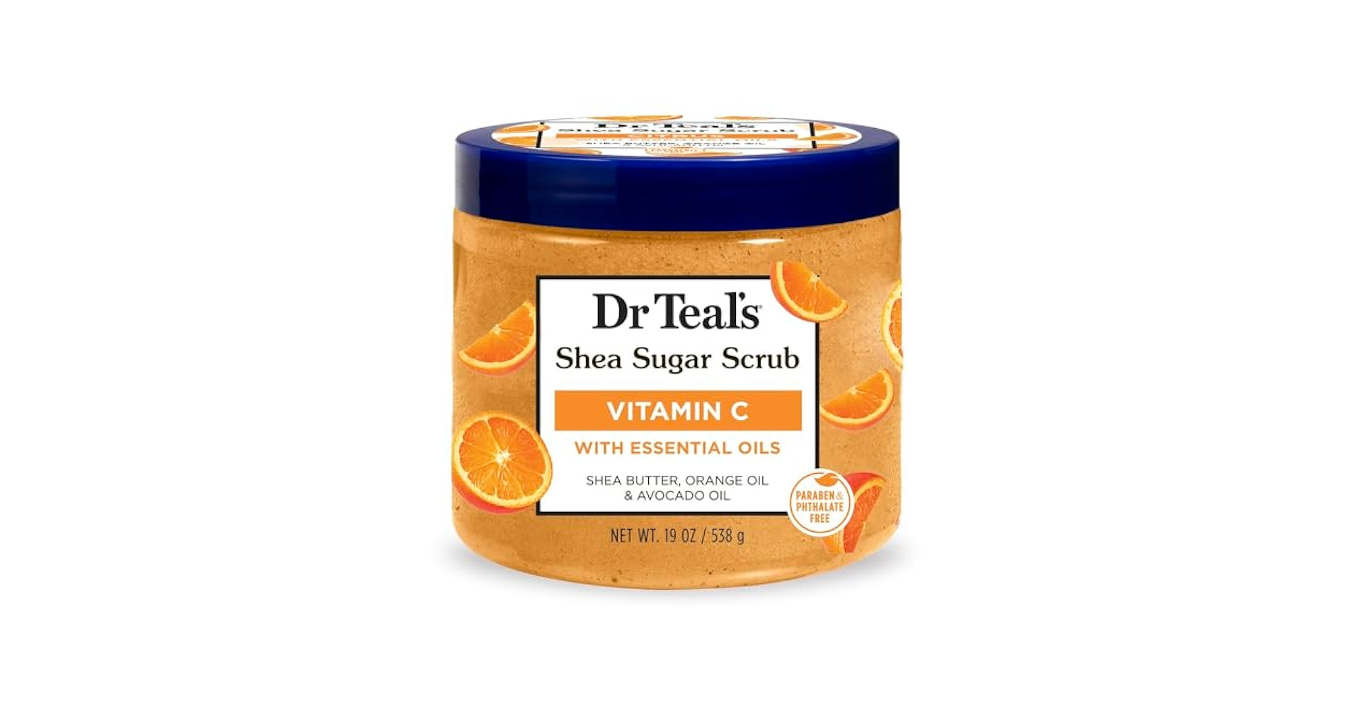 DR TEAL'S SHEA SUGAR SCRUB - VITAMIN C 19oz/538g