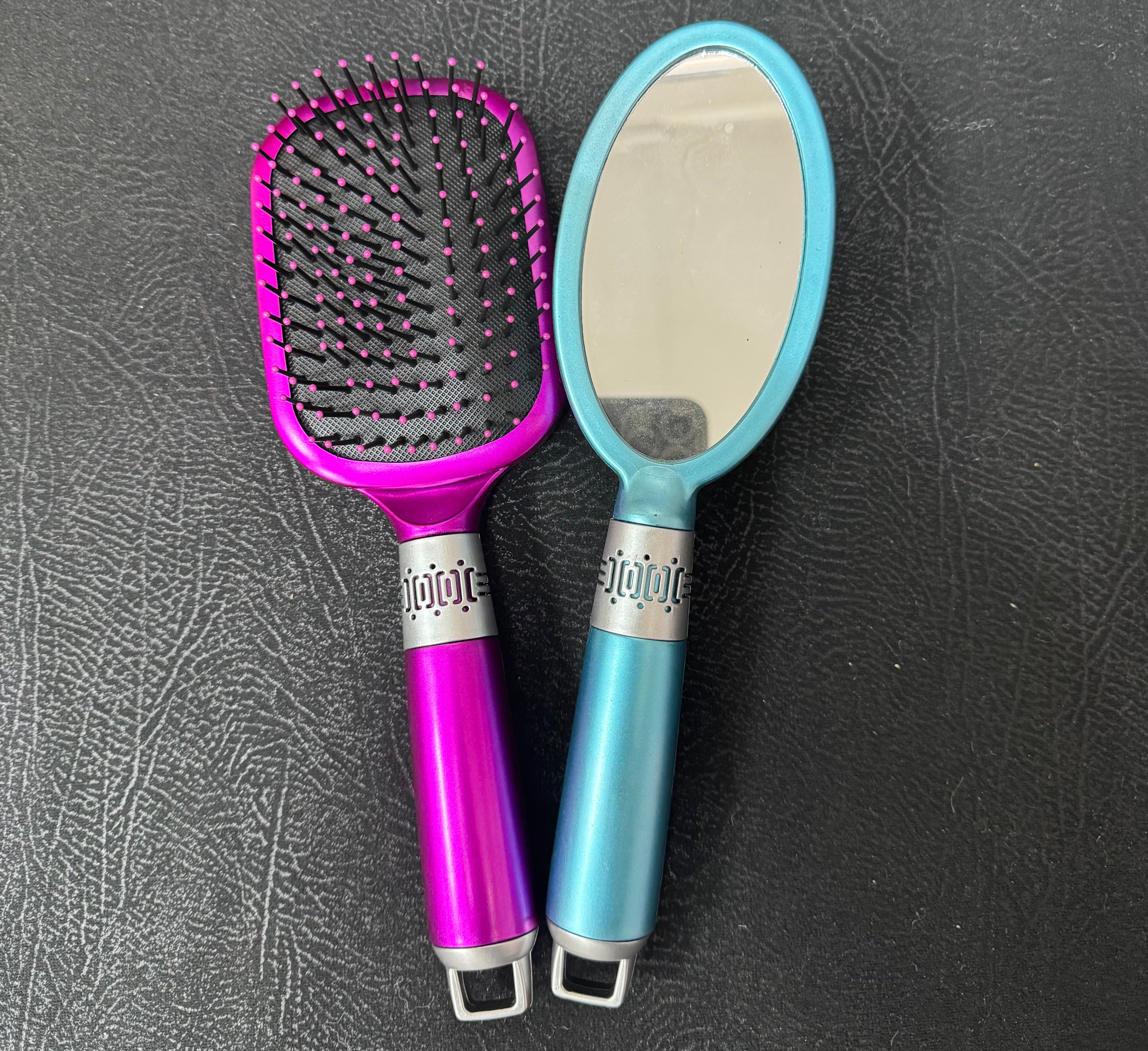 TD HAIR BRUSH WITH MIRROR - 2IN1