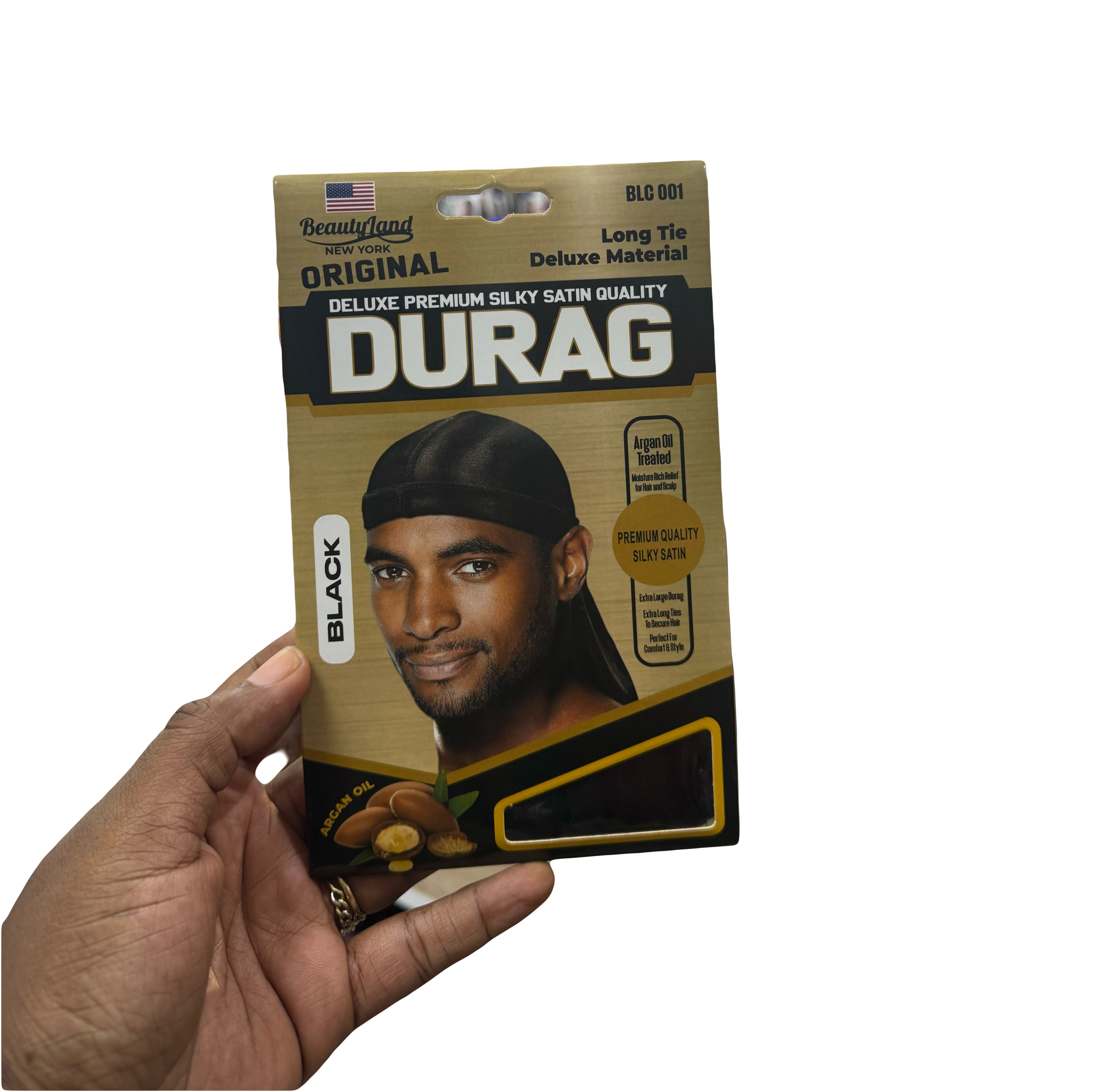BEAUTYLAND SILKY SATIN DURAG - BLACK