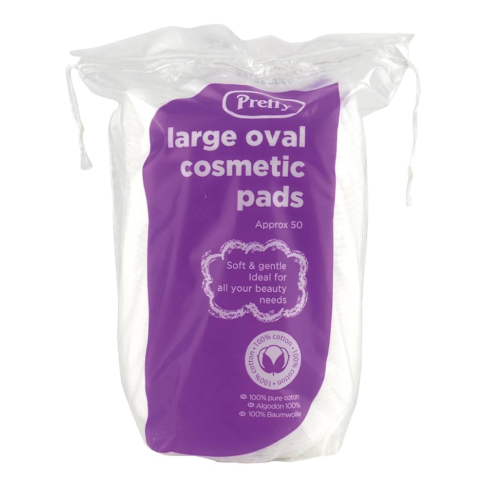 PRETTY LARGE OVAL COSMETIC PAD Approx 50 - COTTON PADS
