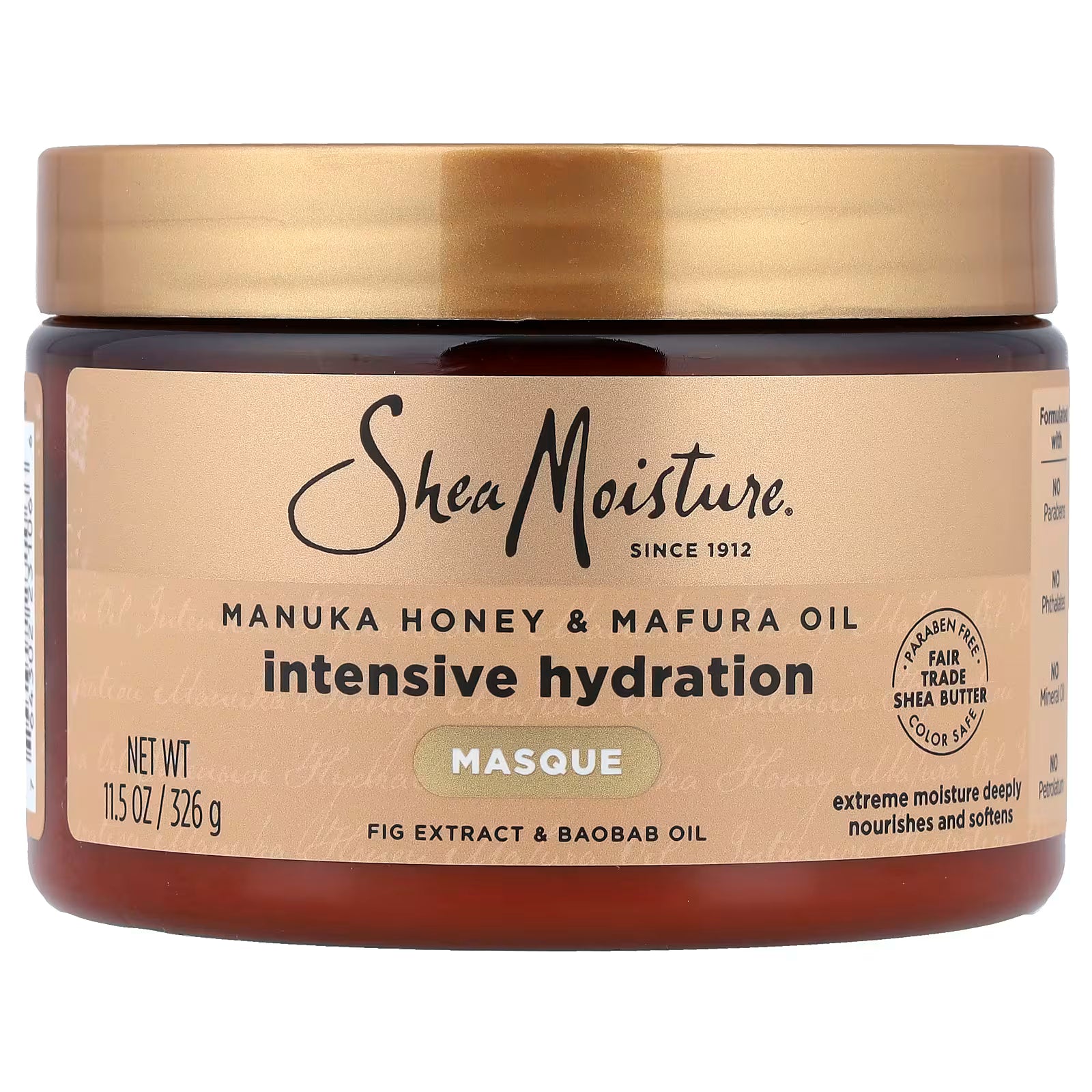 SHEA MOISTURE MANUKA HONEY & MAFURA OIL INTENSIVE HYDRATION HAIR MASQUE 12oz/340g