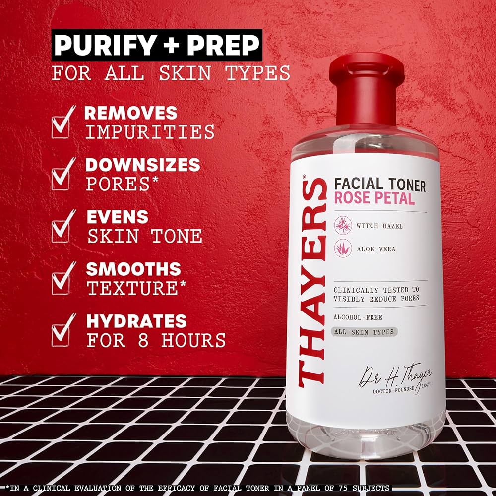 THAYERS FACIAL TONER ROSE PETAL - ALCOHOL FREE 12oz/355ml