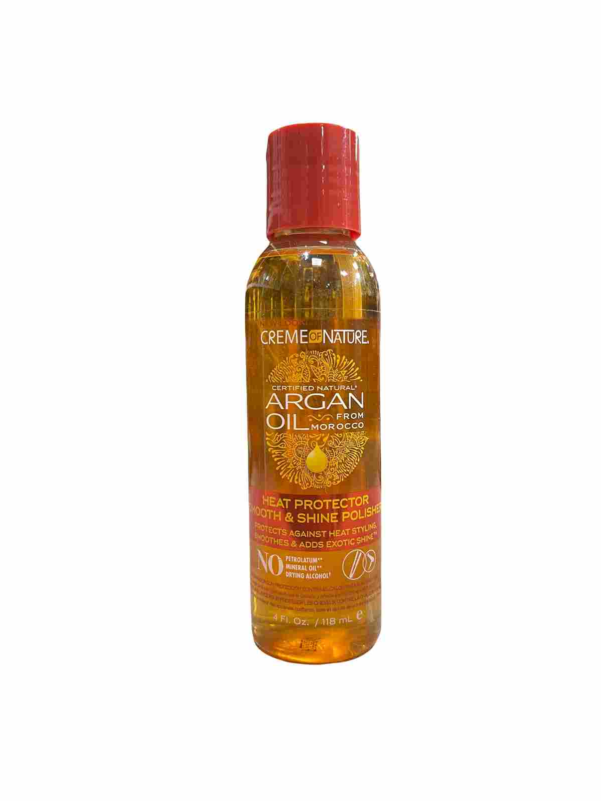 CREME OF NATURE ARGAN OIL HEAT PROTECTOR SMOOTH & SHINE POLISHER 4oz/118ml image 0