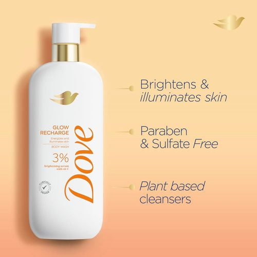 DOVE GLOW RECHARGE BODY WASH 18.5oz/547ml image 0