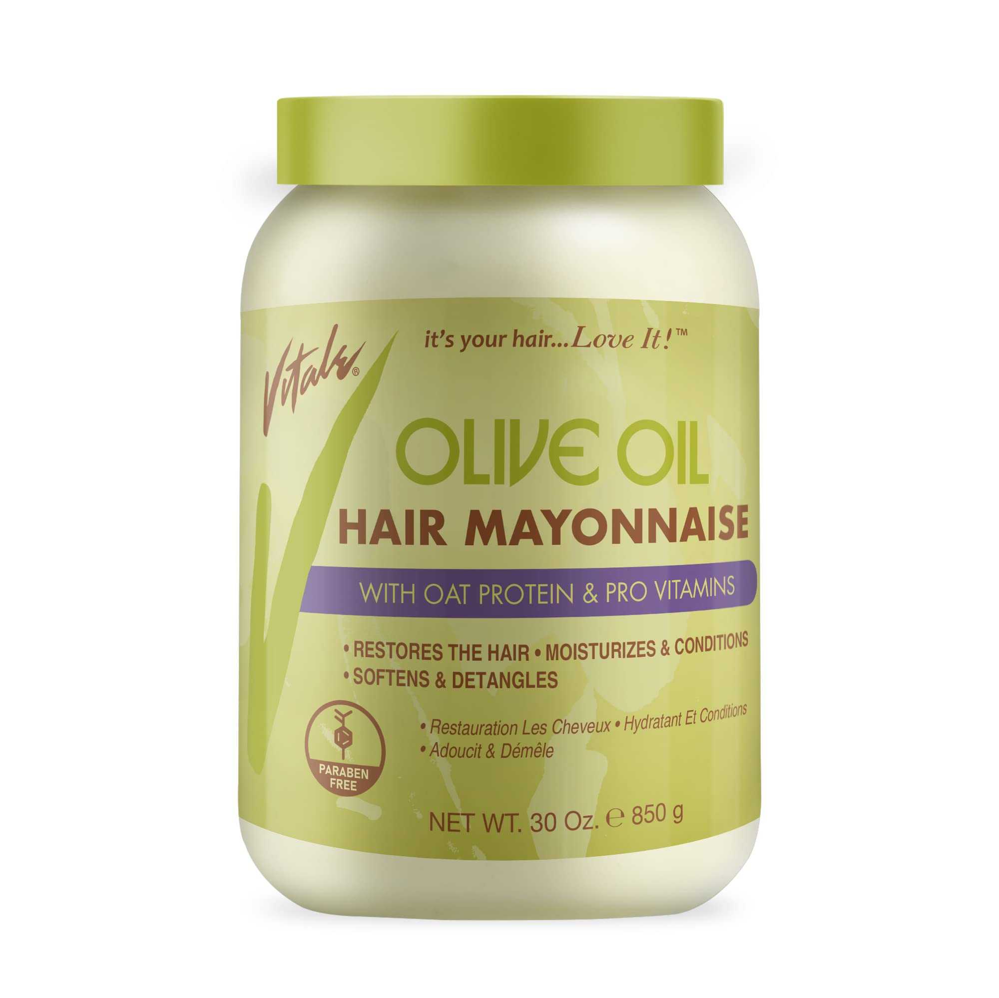 VITALE OLIVE OIL HAIR MAYONNAISE WITH OAT PROTEIN & PRO VITAMINS 30oz/850g image 0