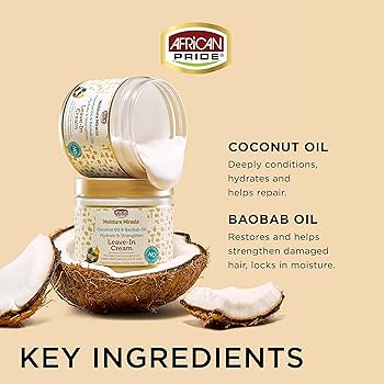 AFRICAN PRIDE COCONUT OIL & BAOBAB OIL LEAVE-IN CREAM 425g/15oz