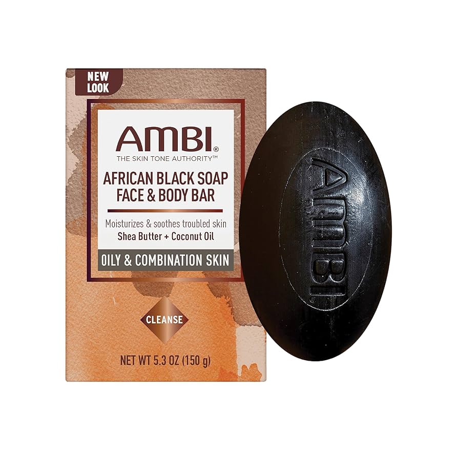 AMBI AFRICAN BLACK SOAP FACE & BODY BAR 5.3oz/150g