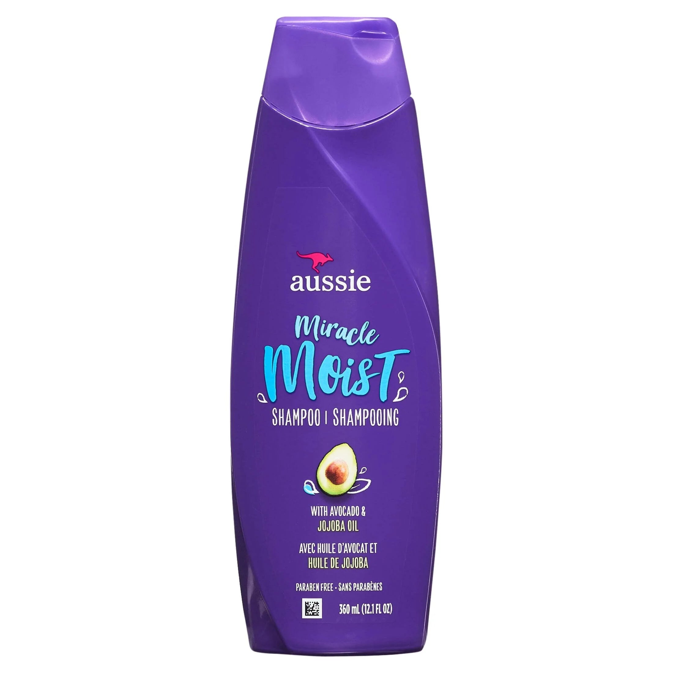 AUSSIE MIRACLE MOIST SHAMPOO  - With Avocado & Jojoba Oil 360ml/12.1oz