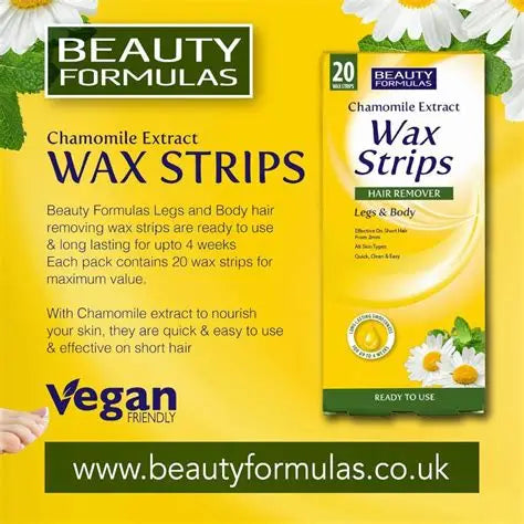 BEAUTY FORMULAS WAX STRIPS HAIR REMOVER - CHAMOMILE EXTRACT