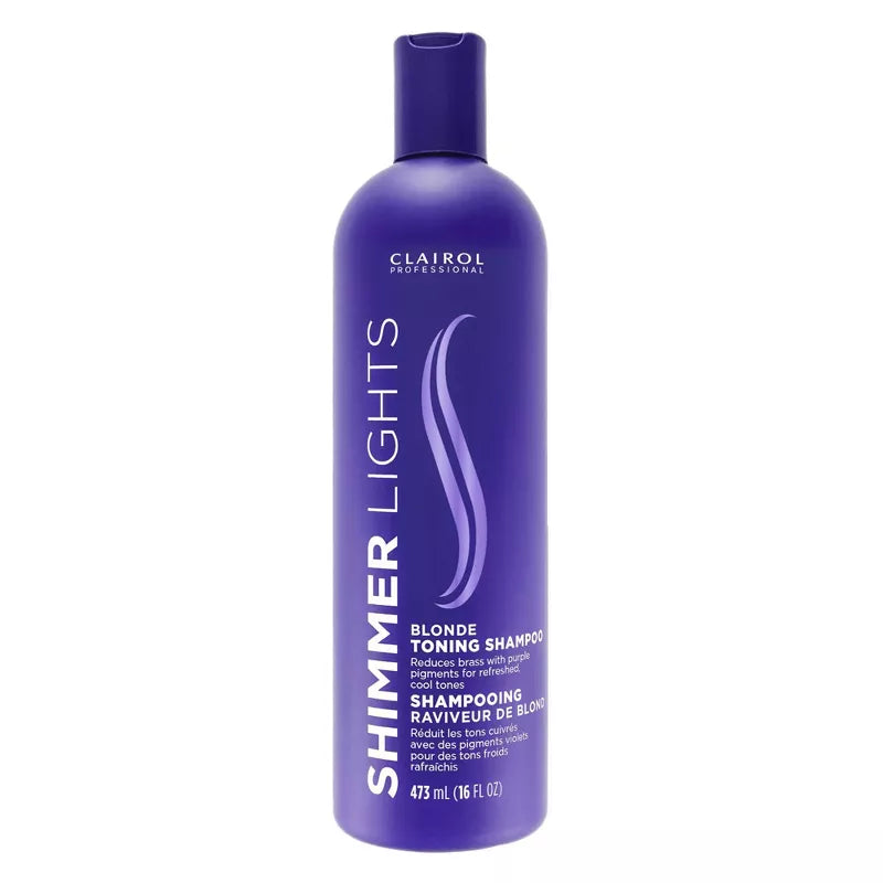 CLAIROL SHIMMER LIGHTS BLONDE TONING SHAMPOO (PURPLE SHAMPOO) 16oz/473ml image 0