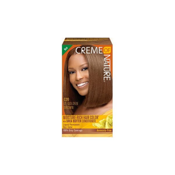 CREME OF NATURE MOISTURE RICH HAIR COLOR C20 LT GOLDEN BROWN image 0