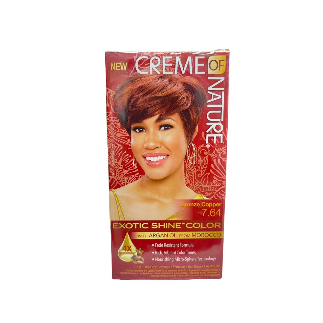 CREME OF NATURE EXOTIC SHINE COLOR With Argan Oil From Morocco Bronze Copper 7.64 image 1