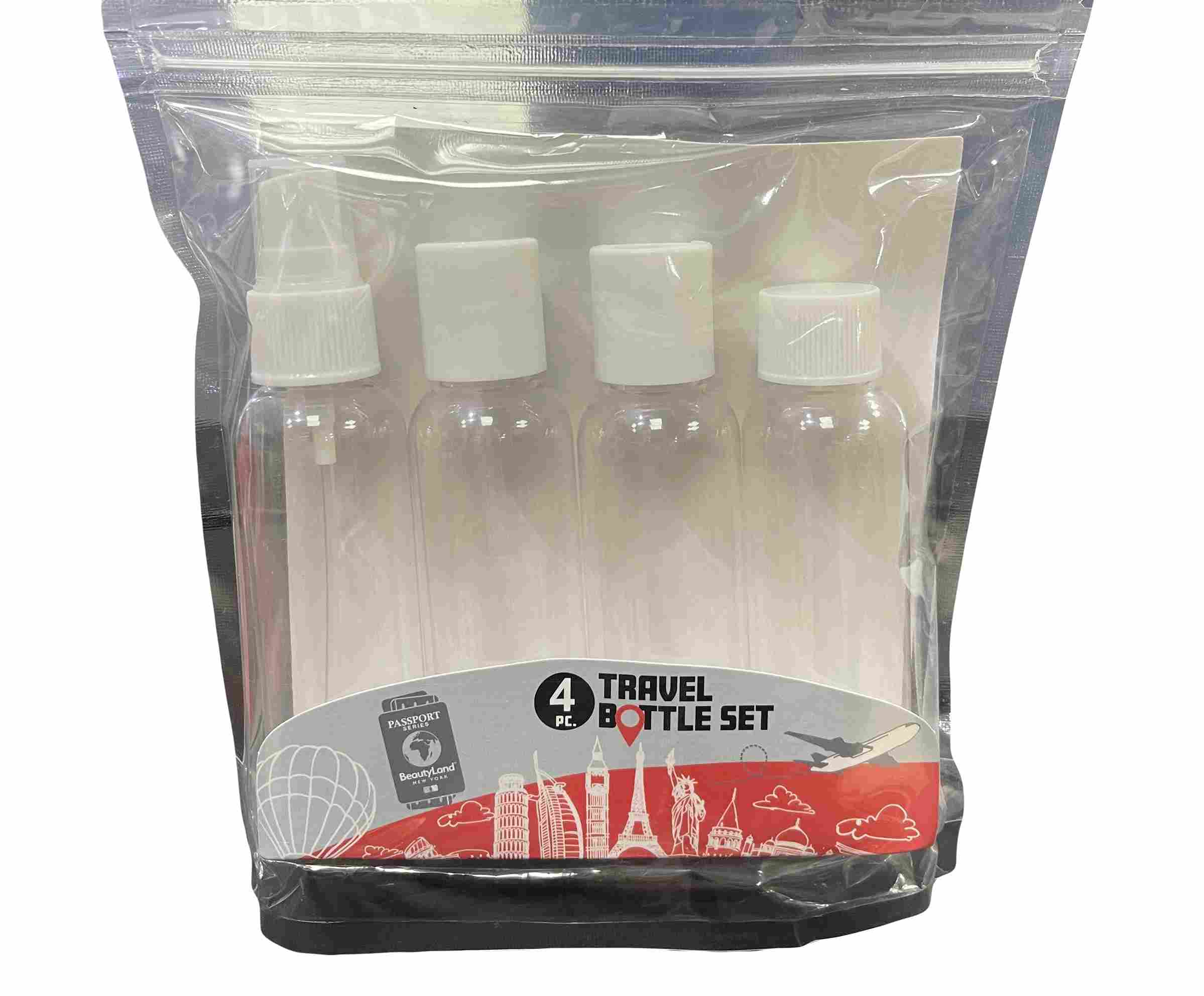 BEAUTYLAND 4PC TRAVEL BOTTLE SET image 0