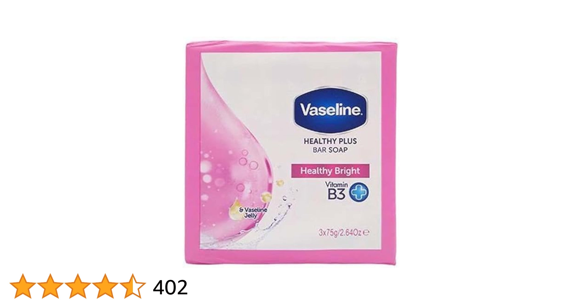 VASELINE HEALTHY BRIGHT BAR SOAP 3x75g/2.64oz image 0