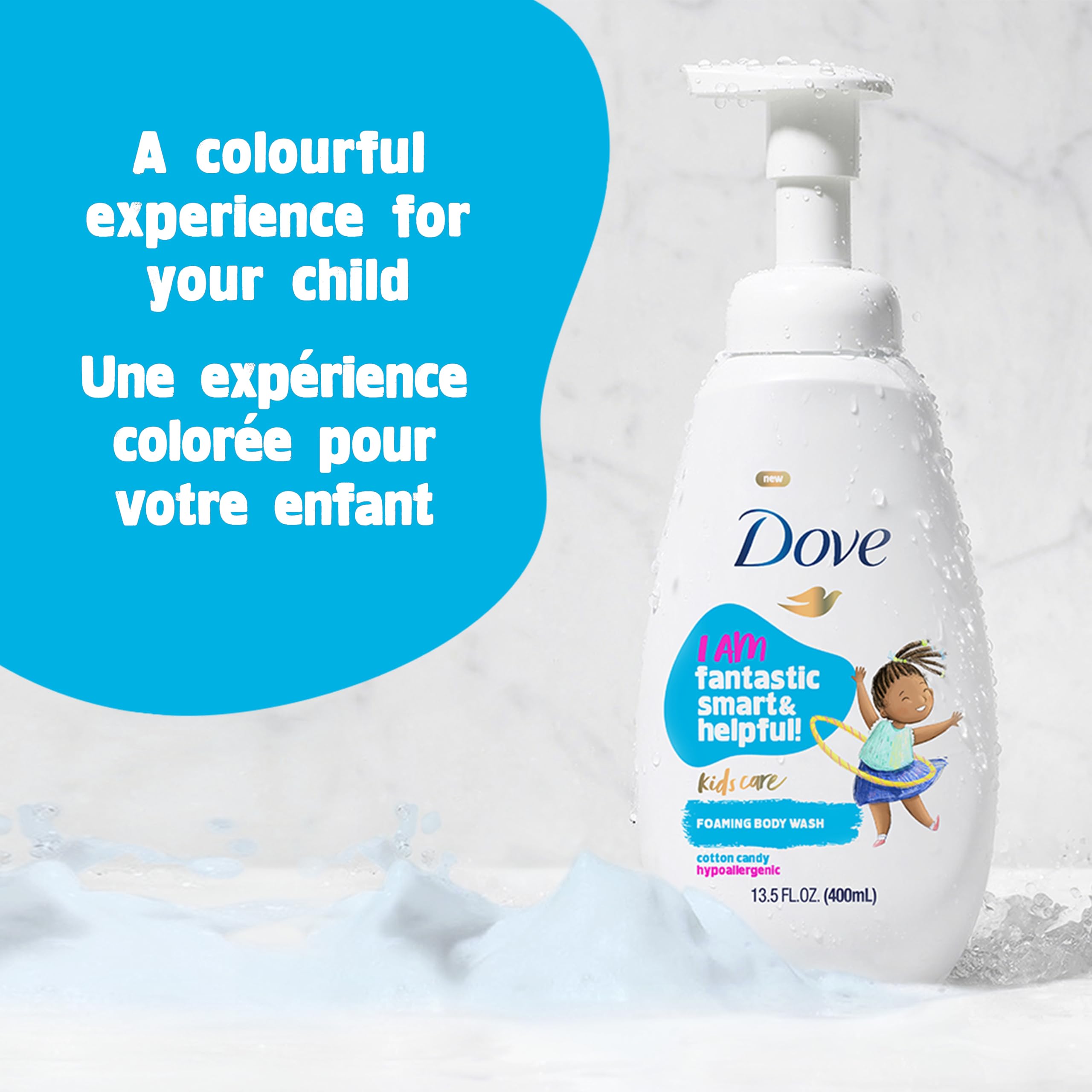 DOVE I AM FANTASTIC KIDS CARE FOAMING BODY WASH 13.5oz/400ml