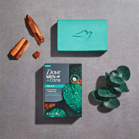 DOVE MEN CARE CLEANSING BAR - EUCALYPTUS + CEDAR OIL 5oz/141g