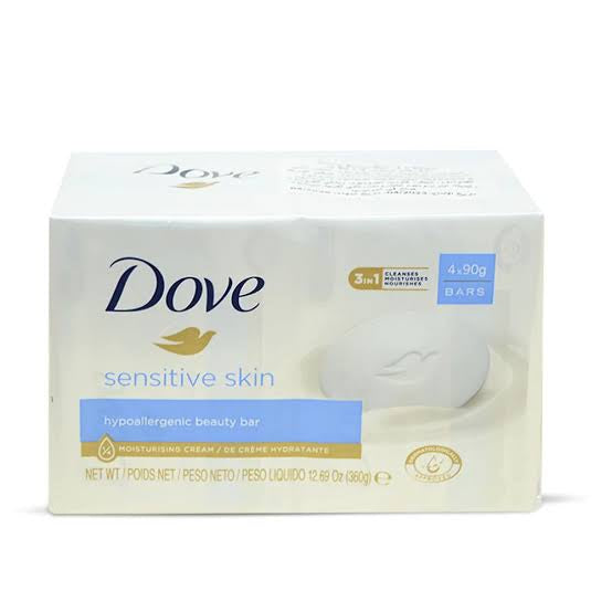 DOVE SENSITIVE SKIN HYPOALLERGENIC BEAUTY BAR 4x90g (PACK OF 4) image 0