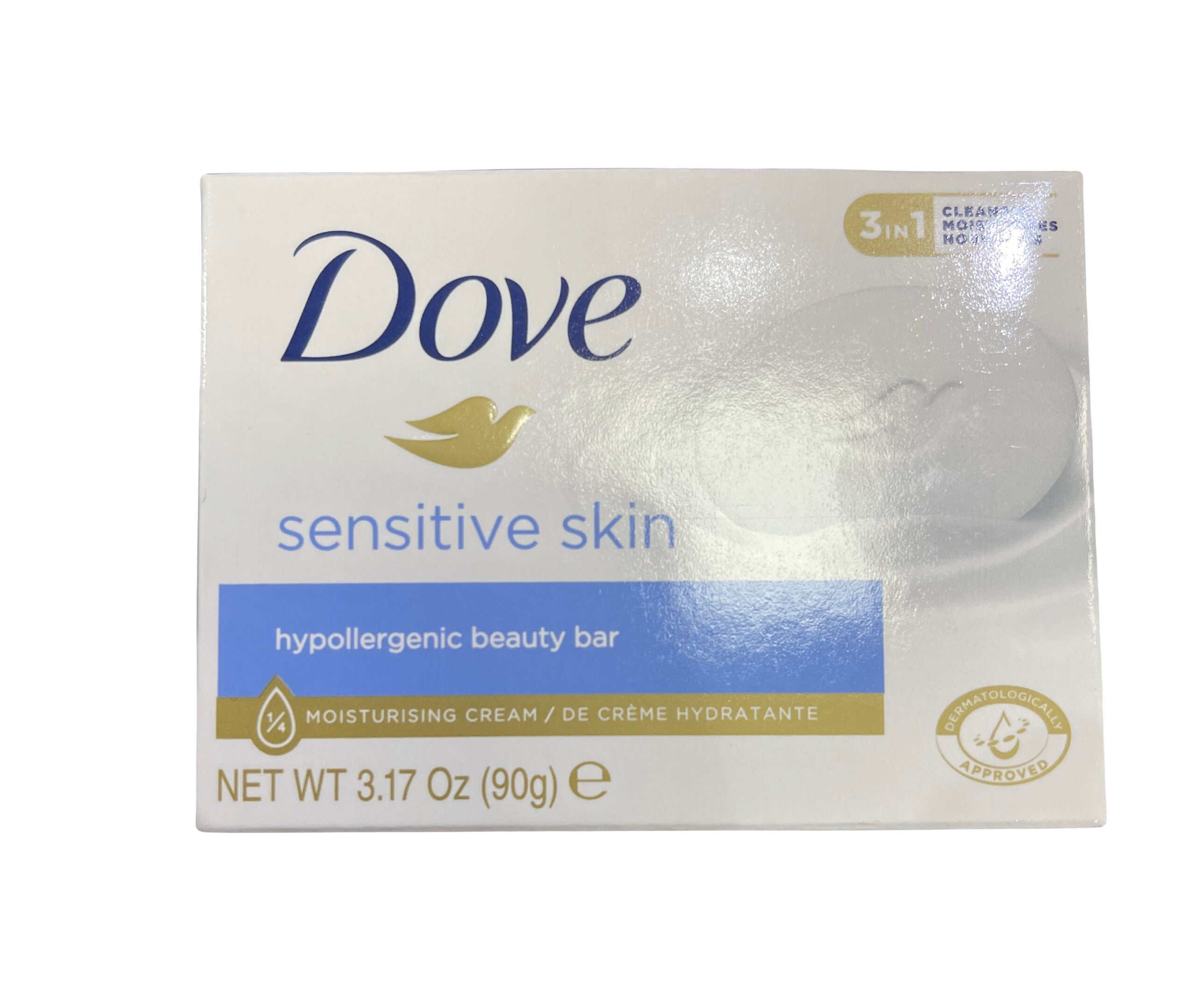 DOVE SENSITIVE SKIN HYPOALLERGENIC BEAUTY BAR 3.17oz/90g image 0